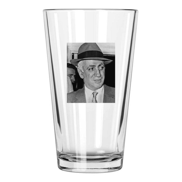 Ny Gangster Mobster Thomas Frankie Carbo Criminal Mafia 2 Pint Beer Glass