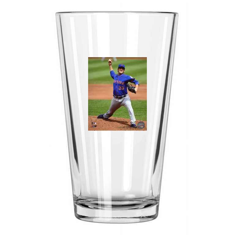 Ny New York Mets Matt Harvey Photo Baseball Pint Beer Drinking Glass