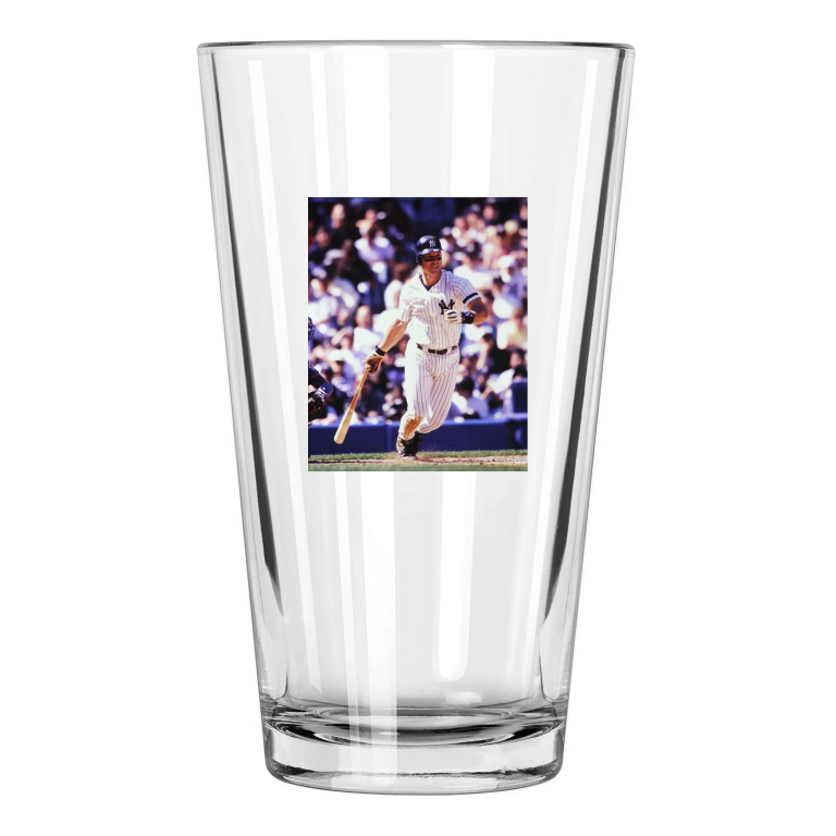 Ny New York Yankees Tino Martinez Photo Baseball Pint Beer Drinking Glass