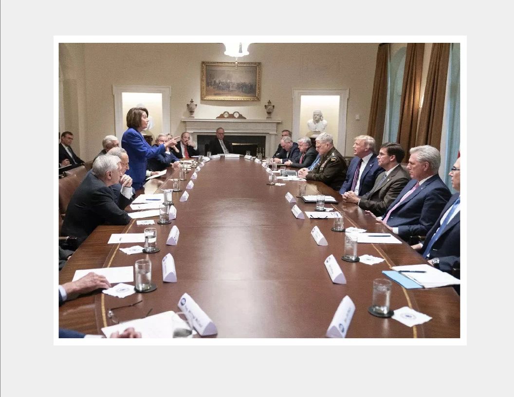 Nancy Pelosi Stands Up To Donald Trump In White House Epic Photo Poster