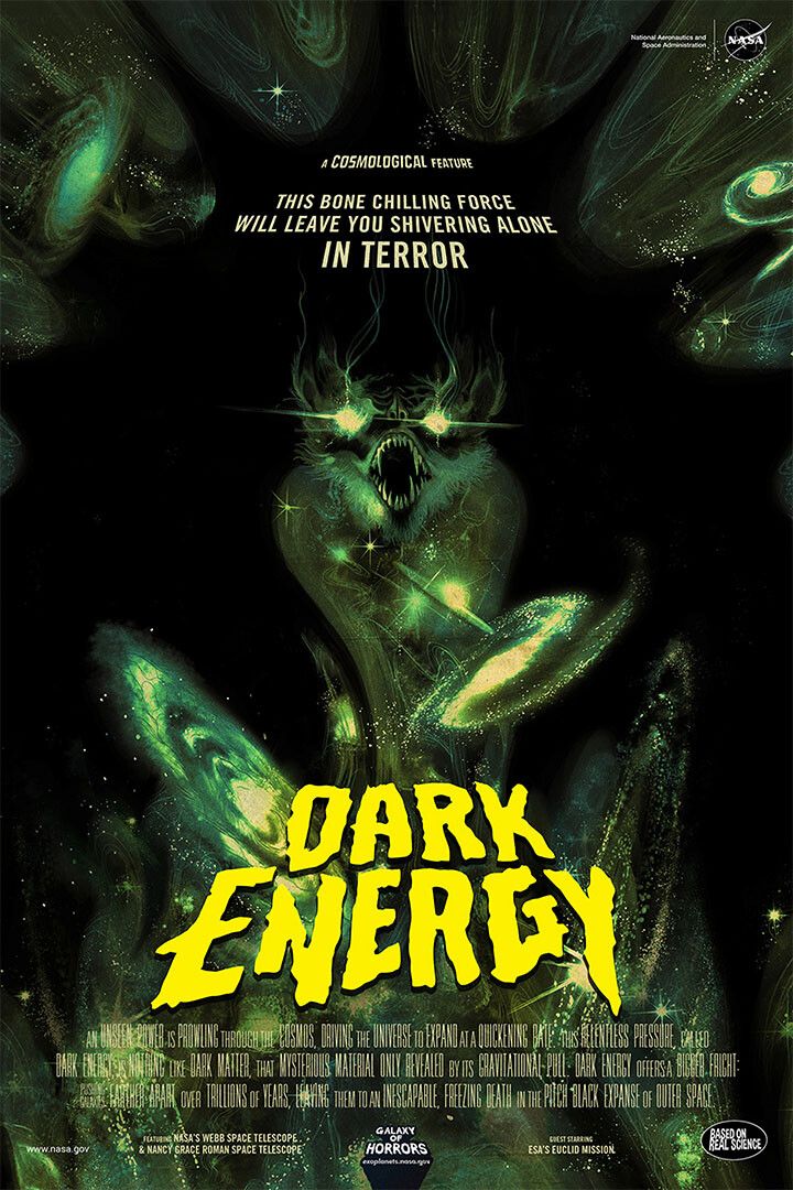 Nasa Horror Movie Style Dark Energy A Bone Chilling Force Keychain