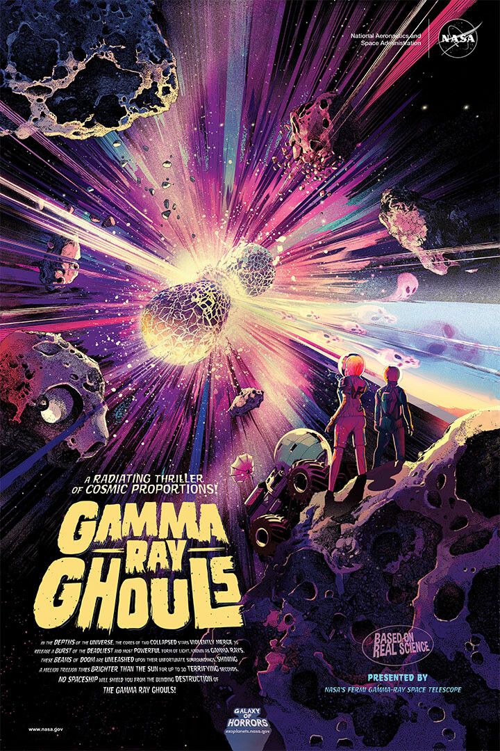 Nasa Space Horror Movie Style Gamma Ray Ghouls Jigsaw Puzzle