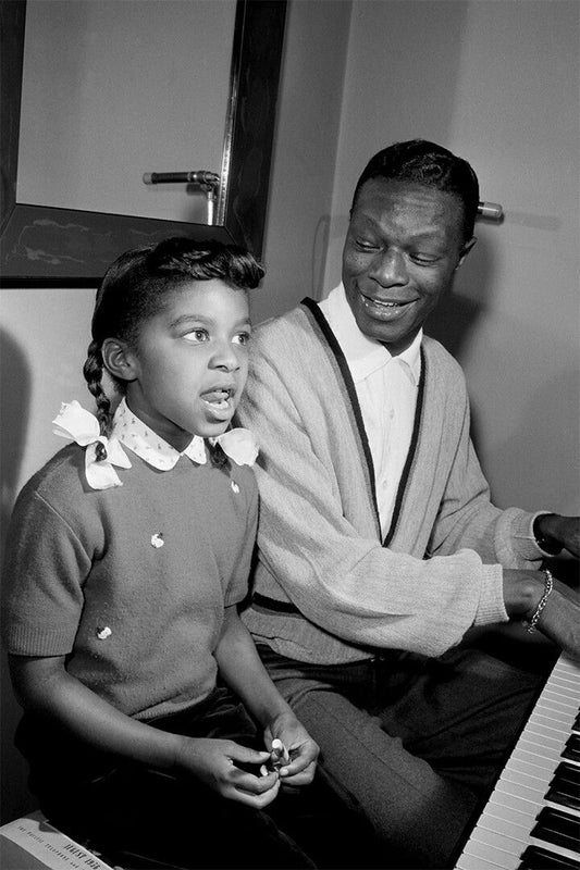 Nat King Cole And Natalie Singing Together Jigsaw Puzzle