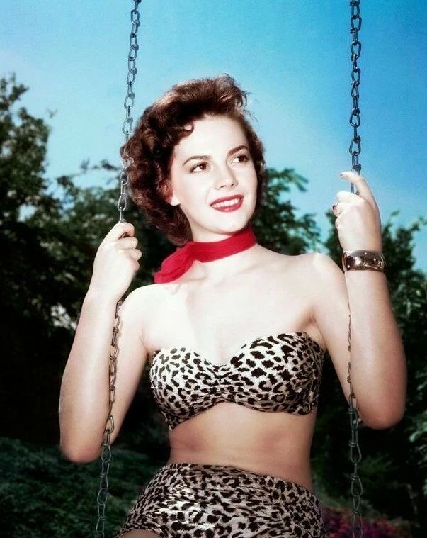 Natalie Wood Cheetah Girl Publicity Keychain Picture Keychain Actress