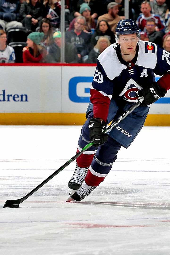 Nathan Mackinnon Ice Hockey Centre Colorado Art Print Decor Jigsaw Puzzle