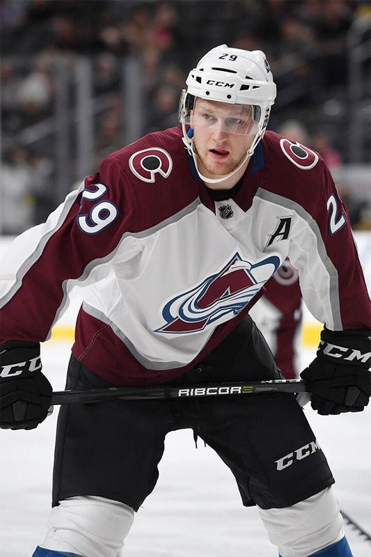 Nathan Mackinnon Warm Up Colorado Avalanche Hockey Art Home Decor Jigsaw Puzzle