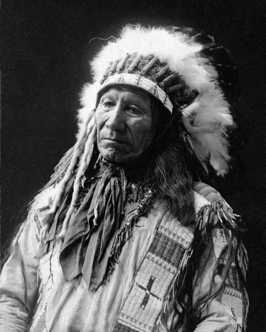 Native American Chief American Horse Glossy Keychain Oglala Lakota Print Sioux 1