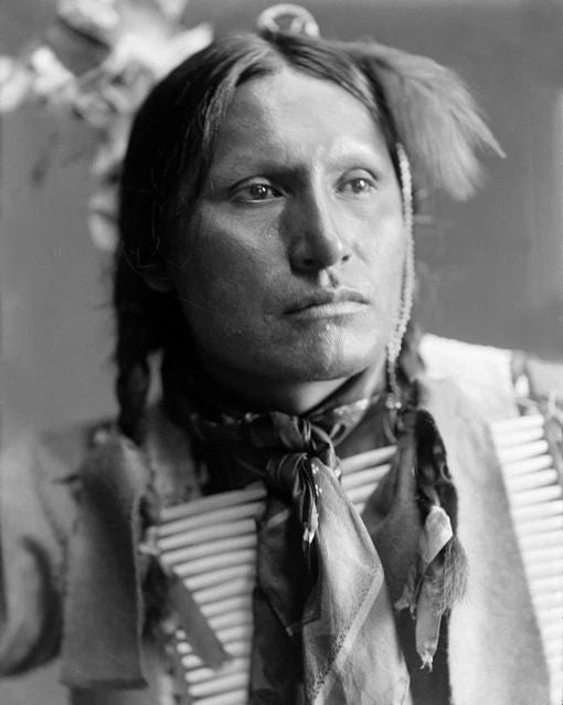 Native American Chief American Horse Glossy Magnet Oglala Lakota Print