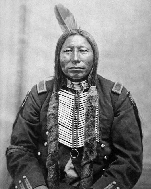 Native American Chief Crow King Magnet Oglala Lakota Print Little Big Horn