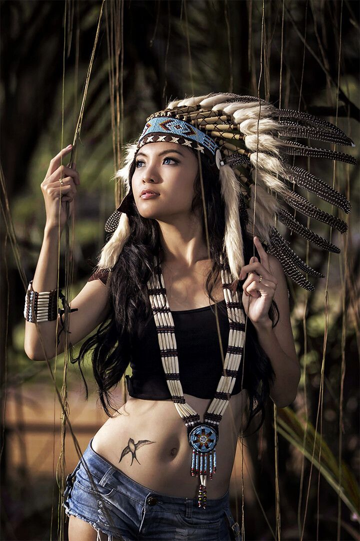 Native American Girls Young Ethnic Print Painting Jigsaw Puzzle