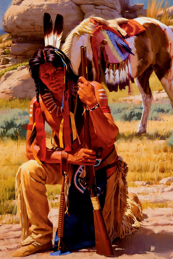 Native American In The Americas Print Jigsaw Puzzle