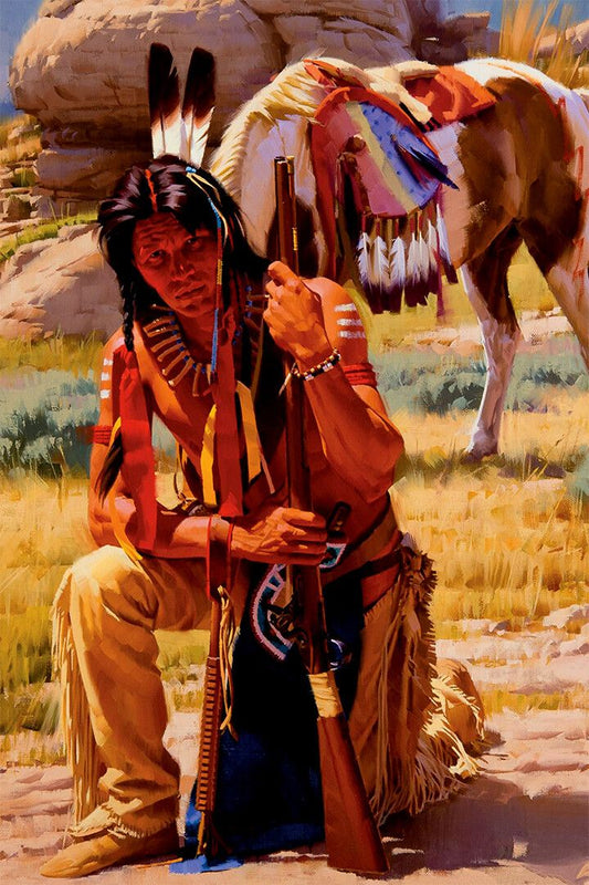 Native American In The Americas Print Jigsaw Puzzle