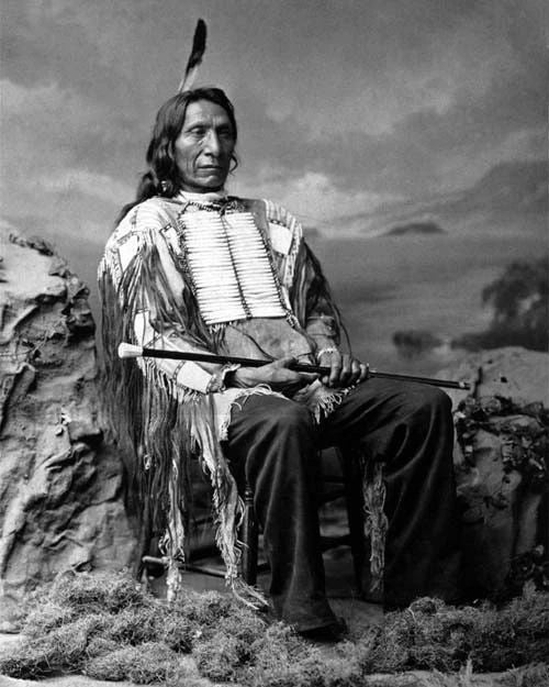 Native American Indian Chief Red Cloud Glossy Magnet Lakota Sioux Print 1