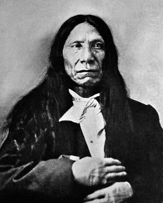 Native American Indian Chief Red Cloud Glossy Keychain Lakota Sioux Print 2
