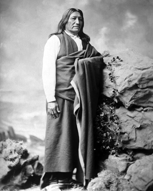 Native American Indian Chief Spotted Tail Glossy Magnet Brule Lakota Print