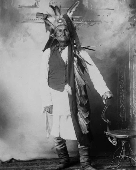 Native American Indian Geronimo Photo Apache War Chief Print Vintage Poster