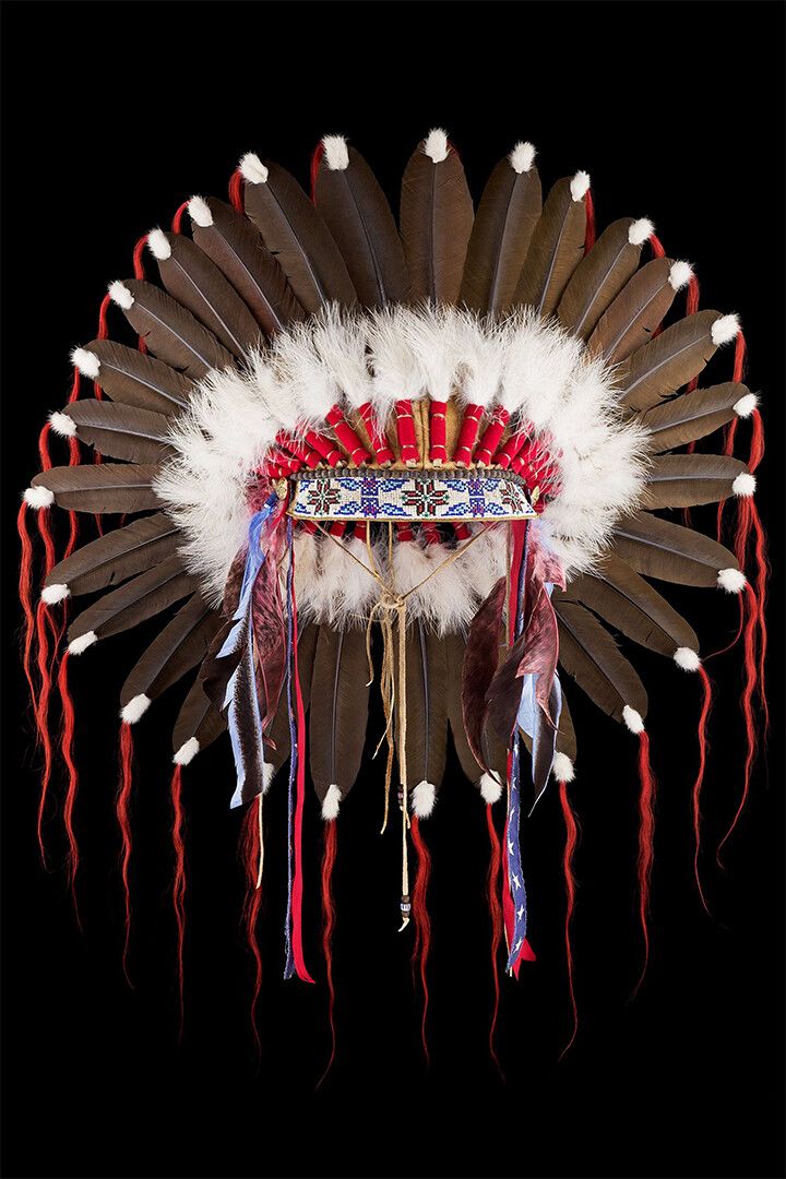 Native American Indian Head Dress Print Jigsaw Puzzle