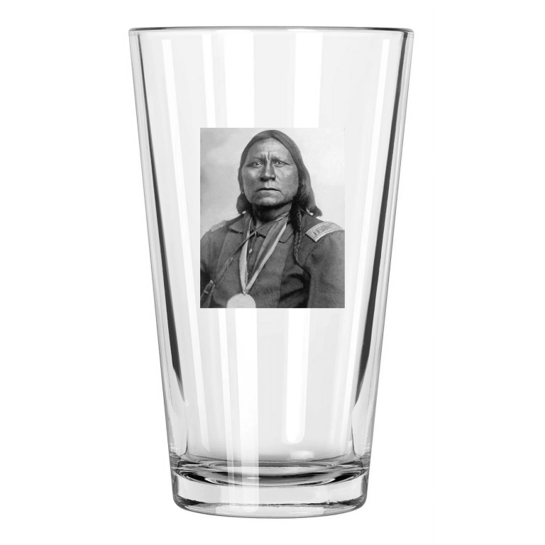 Native American Indian Kiowa Chief Satanta Photo Pint Beer Drinking Glass