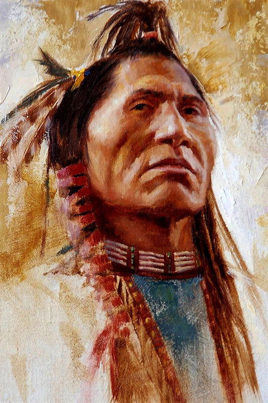 Native American Portrait Painting Local Jigsaw Puzzle