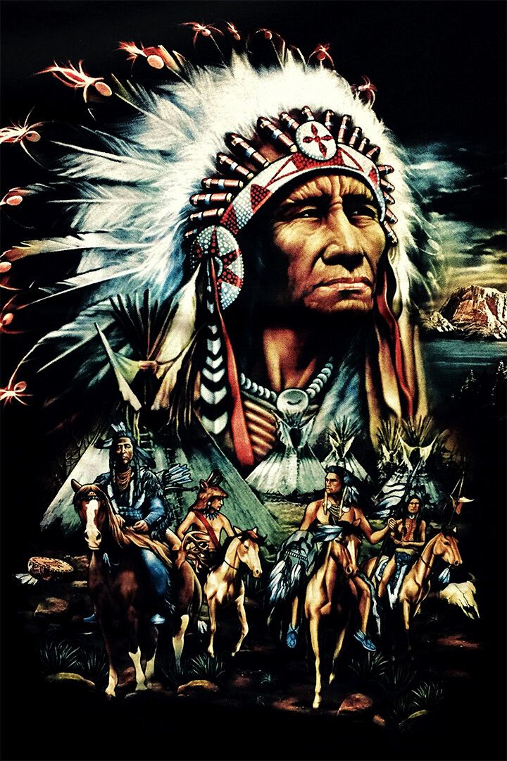 Native American Print Canvas Drawing Jigsaw Puzzle