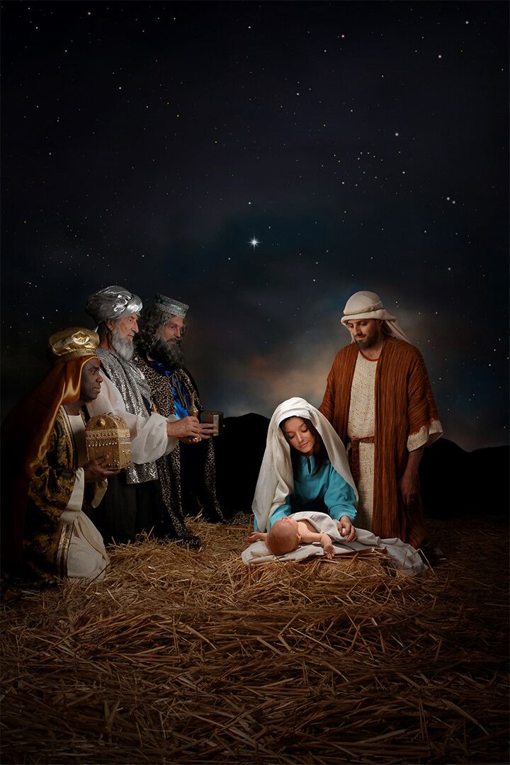 Nativity Of Jesus Christmas Art Print Decor Jigsaw Puzzle
