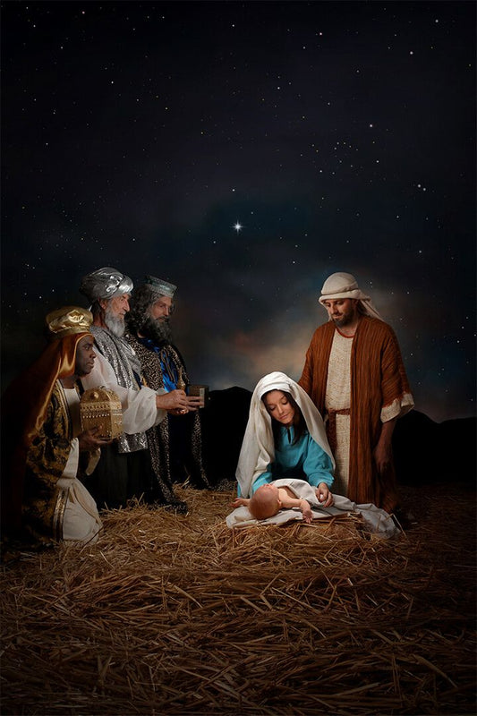 Nativity Of Jesus Christmas Art Print Decor Jigsaw Puzzle