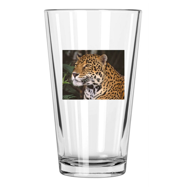 Nature Jaguar Photo Animal Wall Art Big Cat Leopard Pint Beer Drinking Glass