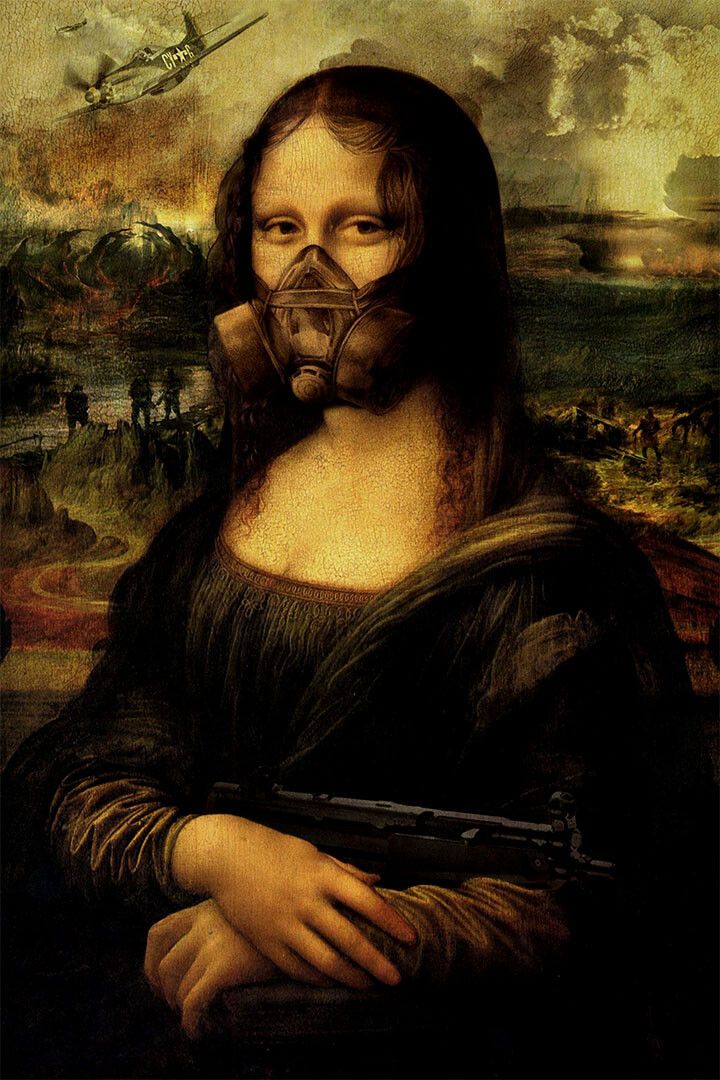Naughty Mona Lisa Marijuana Themed Cartoon Jigsaw Puzzle