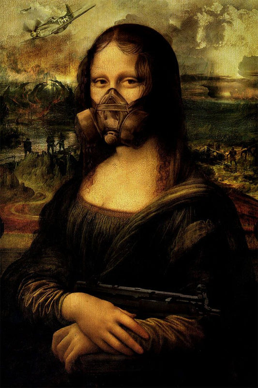 Naughty Mona Lisa Marijuana Themed Cartoon Jigsaw Puzzle