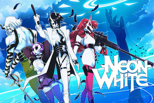 Neon White Video Games First Person Shooter Action Wall Decor Jigsaw Puzzle