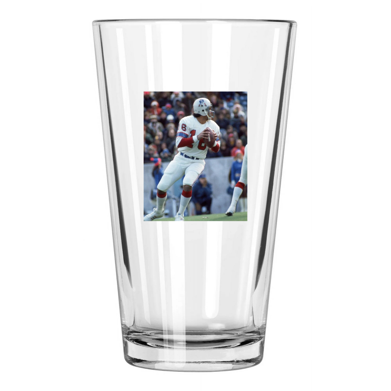 New England Patriots Jim Plunkett Photo Nfl Football 2 Pint Beer Drinking Glass
