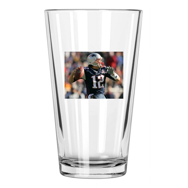 New England Patriots Tom Brady Photo Nfl Football Pint Beer Drinking Glass