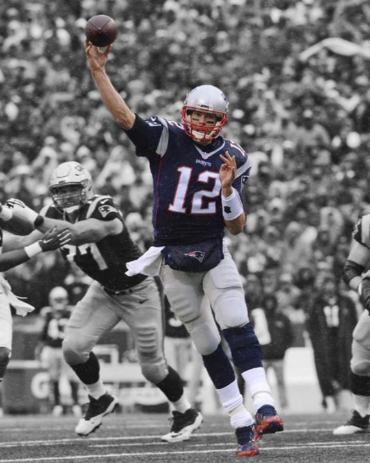 New England Patriots Tom Brady Glossy Keychain Spotlight Football Keychain 2