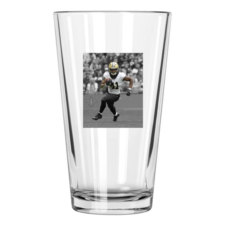 New Orleans Saints Alvin Kamara Photo Spotlight Pint Beer Drinking Glass