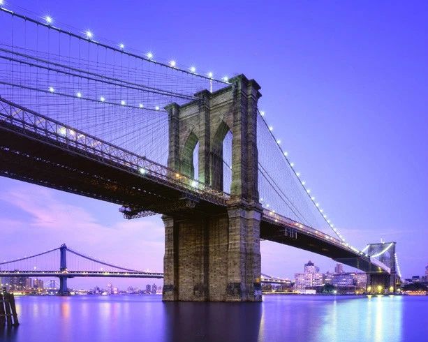 New York Brooklyn Bridge Glossy Keychain Print Keychain