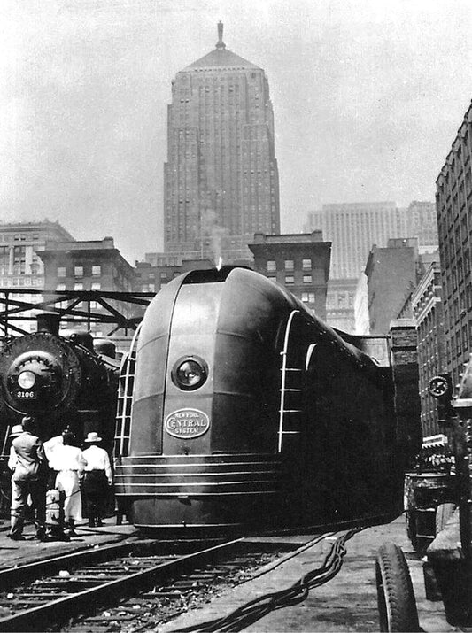 New York Central Mercury Streamline Steam Train Chicago Steampunk Picture