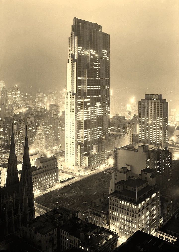 New York City Buildings 1933 Cityscape Retro Classic Picture Photo 8.5 X11