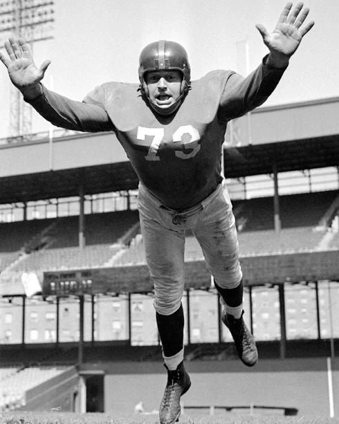 New York Giants Arnie Weinmeister Glossy Photo Print Football Poster
