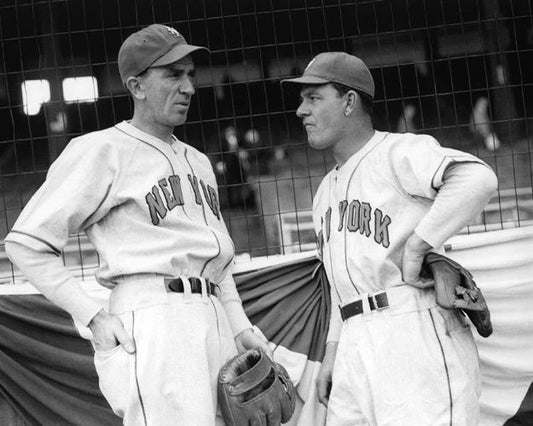 New York Giants Carl Hubbell And Mel Ott Keychain Baseball Print Glossy Keychain
