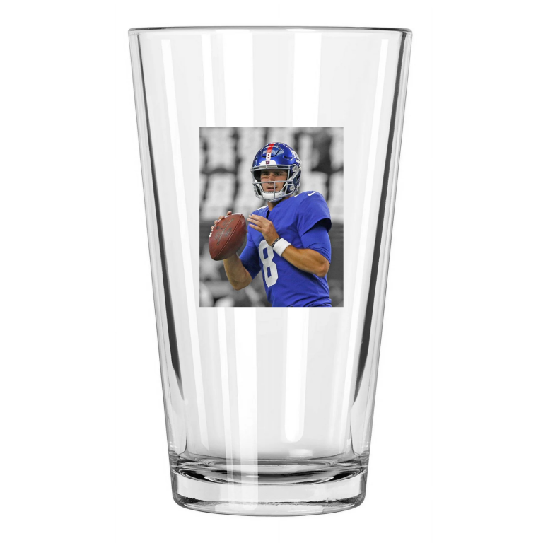 New York Giants Daniel Jones Photo Spotlight Duke Pint Beer Drinking Glass