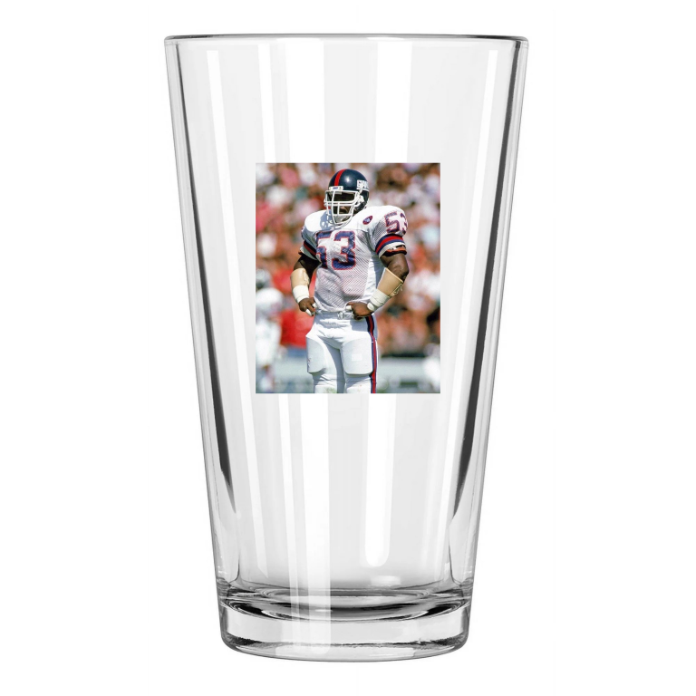 New York Giants Harry Carson Photo Football Hof 2006 Pint Beer Drinking Glass