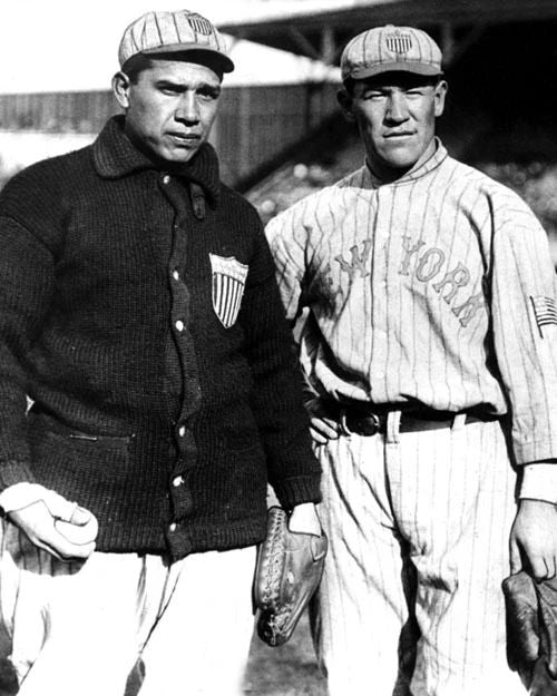 New York Giants Jim Thorpe Chief Meyers Glossy Magnet Baseball Magnet