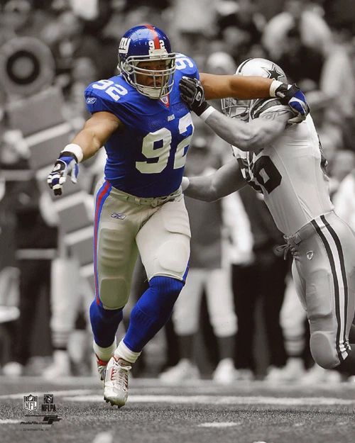 New York Giants Michael Strahan Glossy Keychain Spotlight Football Keychain