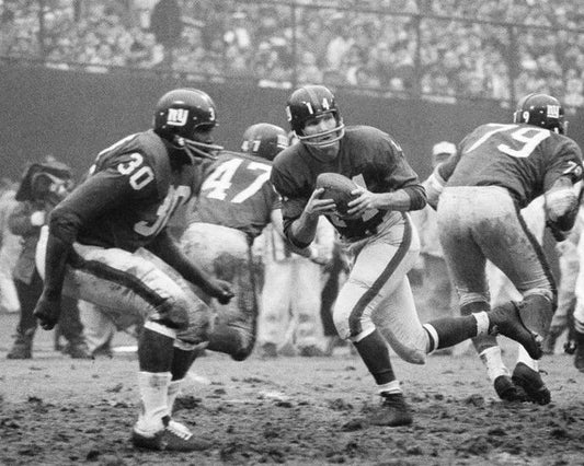 New York Giants Ya Tittle Glossy Photo Football Print Poster Hof 71