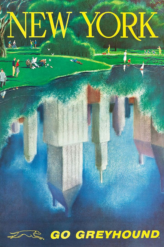 New York Greyhound Bus Line 1960S Vintage Us Travel Jigsaw Puzzle