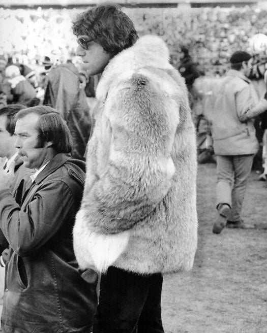 New York Jets Joe Namath Fur Coat Glossy Magnet Football Magnet Hof 85 2