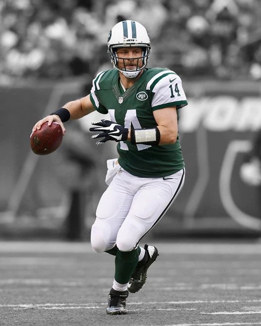 New York Jets Ryan Fitzpatrick Glossy Keychain Spotlight Print Football Keychain
