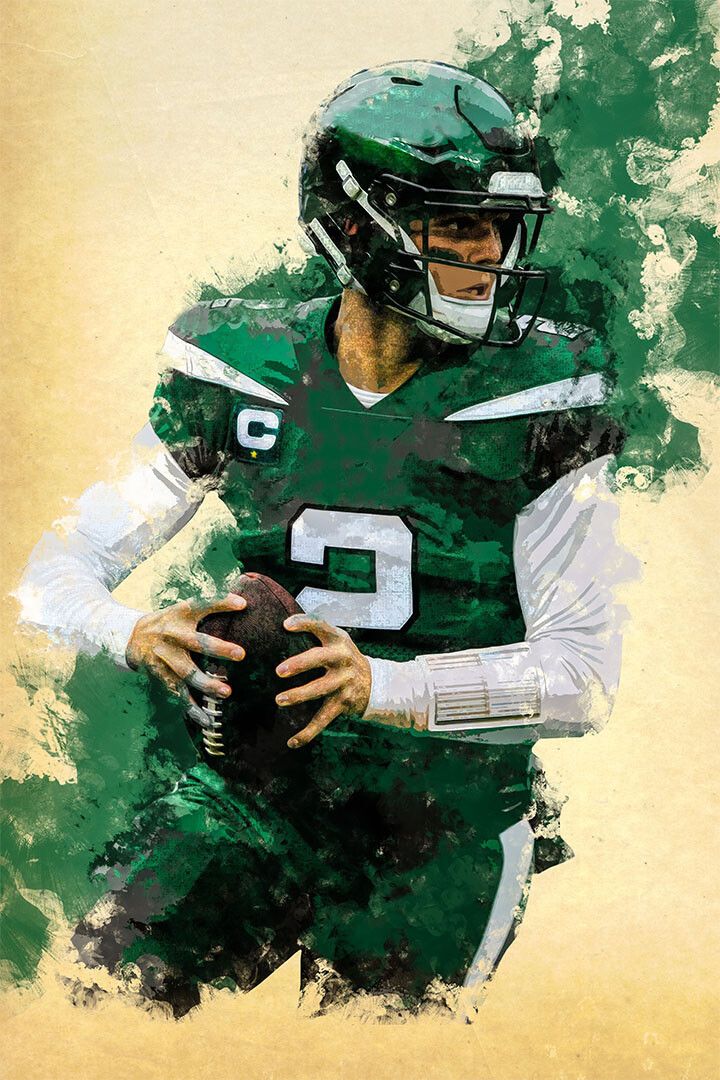 New York Jets Zach Wilson American Football Player Wall Decor Jigsaw Puzzle