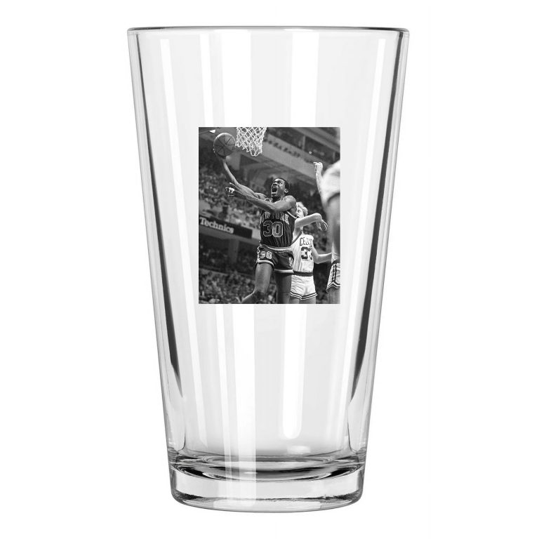 New York Knicks Bernard King Photo Basketball Hof 2013 Pint Beer Drinking Glass