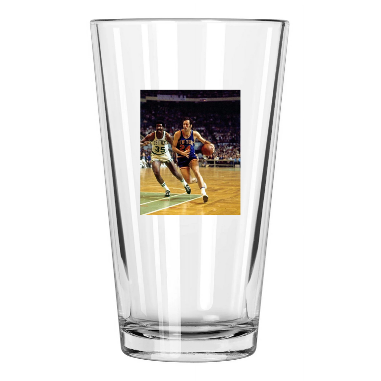 New York Knicks Bill Bradley Photo Basketball Hof 82 Pint Beer Drinking Glass